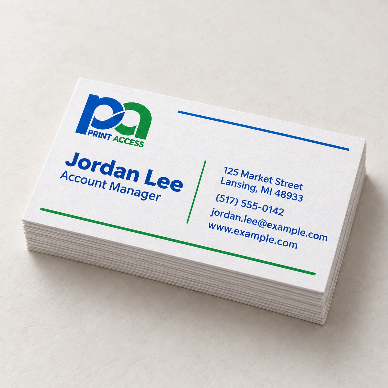Editable business card template