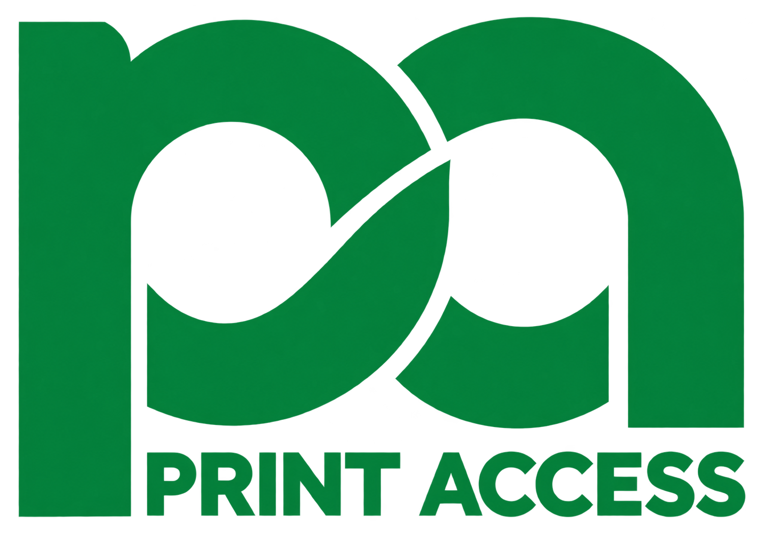 One-color green PrintAccess logo